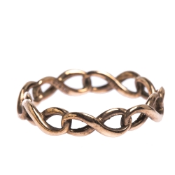 Pre Owned Tiffany & Co. Infinity Rubedo Narrow Band Ring Size 52