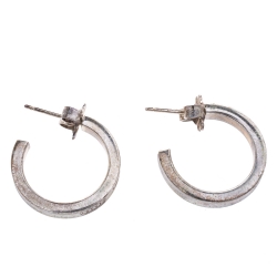 Pre Owned Tiffany & Co. Tiffany 1837 Silver Hoop Earrings