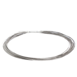 Pre Owned Tiffany & Co. Multi Wire Silver Strand Choker Necklace