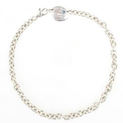 مملوكة مسبقًا Tiffany & Co. Return to Tiffany Silver Oval Tag Necklace