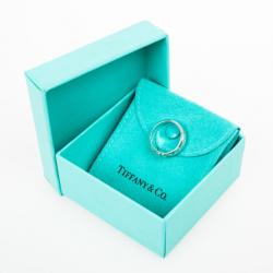 Pre Owned Tiffany & Co. Nature Rose Silver Ring Size 55