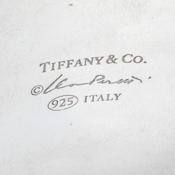 Pre Owned Tiffany & Co. Elsa Peretti Small Bone Silver Wide Cuff Bracelet