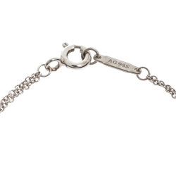 Pre Owned Tiffany & Co. Return To Tiffany Heart Tag Silver Chain Bracelet