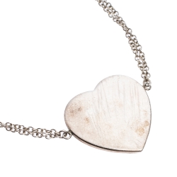 Pre Owned Tiffany & Co. Return To Tiffany Heart Tag Silver Chain Bracelet
