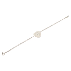 Pre Owned Tiffany & Co. Return To Tiffany Heart Tag Silver Chain Bracelet