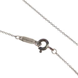 Pre Owned Tiffany & Co. Return to Tiffany Mini Double Heart Tag Pendant Silver Necklace