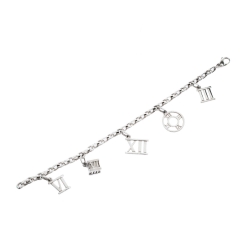 Pre Owned Tiffany & Co. Sterling Silver Atlas Charms Bracelet