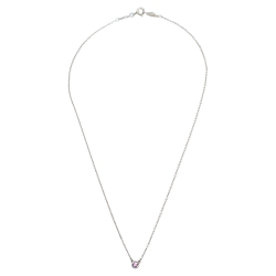 Pre Owned Tiffany & Co. Elsa Peretti Pink Sapphire Silver Necklace