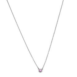 Tiffany & Co. Elsa Peretti Pink Sapphire Silver Necklace Tiffany & Co.