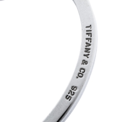 Pre Owned Tiffany & Co. Heart Tag Silver Key Ring