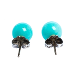Pre Owned Tiffany & Co. Amazonite Silver Stud Earrings