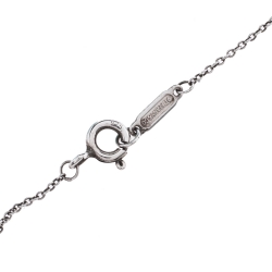 Pre Owned Tiffany & Co. Atlas Roman Numeral Motif Silver Pendant Necklace