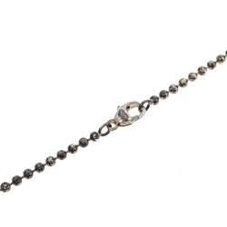 Tiffany & Co. Blue Enamel Knot Key Silver Pendant Necklace