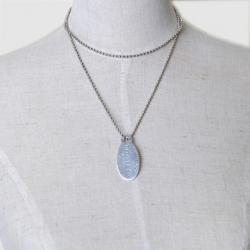 Pre Owned Tiffany & Co. Silver Return To Tiffany Oval Tag Pendant