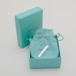 Pre Owned Tiffany & Co.1837™ Bar Pendant 20'' Silver Chain