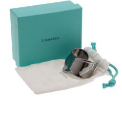Pre Owned Tiffany & Co. Elsa Peretti Bone Charcoal-Color Ruthenium Over Copper Cuff Bracelet