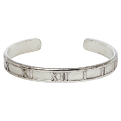 Pre Owned Tiffany & Co. Vintage Atlas Silver Open Cuff Bracelet