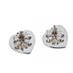 مملوكة مسبقًا Tiffany & Co. Return To Tiffany Mini Heart Tag Silver Stud Earrings