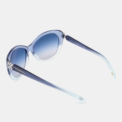 Pre Owned Tiffany & Co. Bicolor Ombre/ Blue Gradient Cat-Eye Sunglasses