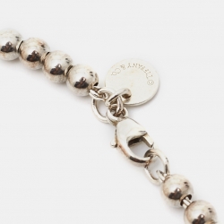 Pre Owned Tiffany & Co. Return To Tiffany Love Heart Tag Blue Enamel Silver Sterling Silver Bracelet