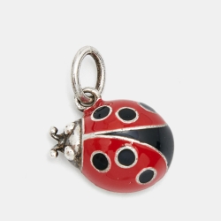 مملوكة مسبقًا Tiffany & Co. Ladybug Enamel Sterling Silver Pendant