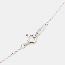 Pre Owned Tiffany & Co. Return To Tiffany Double Heart Enamel Sterling Silver Necklace