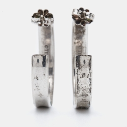 Pre Owned Tiffany & Co. Tiffany 1837 Sterling Silver Hoop Earrings