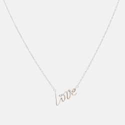 Pre Owned Tiffany & Co. Paloma's Graffiti Love Silver Pendant Necklace