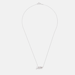 Pre Owned Tiffany & Co. Paloma's Graffiti Love Silver Pendant Necklace