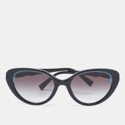 Pre Owned Tiffany & Co. Black/Blue TF 4163 Cat Eye Sunglasses