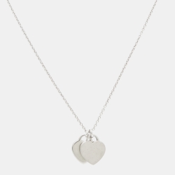 Pre Owned Tiffany & Co. Return To Tiffany Enamel Sterling Silver Pendant Necklace