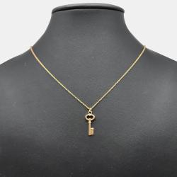 Pre Owned Tiffany & Co. 18K Rose Gold  Oval Key Necklace