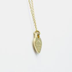 مملوكة مسبقًا Tiffany & Co. 18K  Yellow Gold Return to Tiffany Double Heart Tag Pendant Necklace
