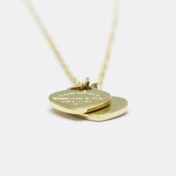 مملوكة مسبقًا Tiffany & Co. 18K  Yellow Gold Return to Tiffany Double Heart Tag Pendant Necklace