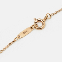 Pre Owned قلادة تيفاني & كو. ذهب وردي عيار 18 بدلاية ميني هارت كي