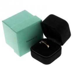 Pre Owned Tiffany & Co. Tiffany T Wrap Diamonds &18k Rose Gold Ring Size 54.5