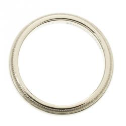 Pre Owned Tiffany & Co. Tiffany Classic Milgrain Wedding Platinum Band Ring Size 52