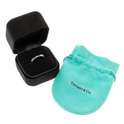 Pre Owned Tiffany & Co. Tiffany Classic Milgrain Wedding Platinum Band Ring Size 52