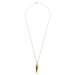Pre Owned Tiffany & Co. Vintage Angela Cummings Leaf 18K Yellow Gold Pendant Necklace