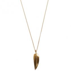 Pre Owned Tiffany & Co. Vintage Angela Cummings Leaf 18K Yellow Gold Pendant Necklace
