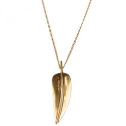 Pre Owned Tiffany & Co. Vintage Angela Cummings Leaf 18K Yellow Gold Pendant Necklace