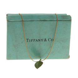 Pre Owned Tiffany & Co. Vintage Angela Cummings Leaf 18K Yellow Gold Pendant Necklace