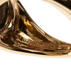 Pre Owned Tiffany & Co. Vintage Paloma Picasso 18K Yellow Gold Diamond Pavé Ball Ring Size 50