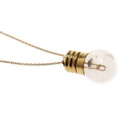 Pre Owned Tiffany & Co. Vintage Peretti Crystal Light Bulb Parfum Holder Pendant Necklace