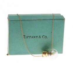 Pre Owned Tiffany & Co. Vintage Peretti Crystal Light Bulb Parfum Holder Pendant Necklace