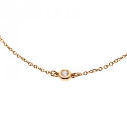 Pre Owned Tiffany & Co. Else Peretti Diamonds By The Yard 18k Rose Gold Bracelet