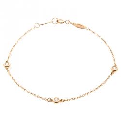 Pre Owned Tiffany & Co. Else Peretti Diamonds By The Yard 18k Rose Gold Bracelet