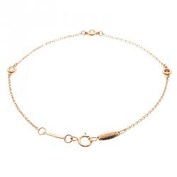 Pre Owned Tiffany & Co. Else Peretti Diamonds By The Yard 18k Rose Gold Bracelet