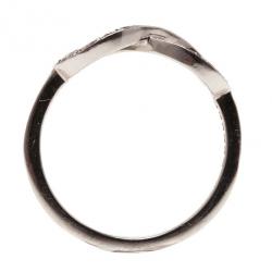 Pre Owned Tiffany & Co. Infinity Diamonds Platinum Ring Size 51