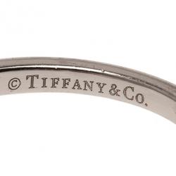 Pre Owned Tiffany & Co. Infinity Diamonds Platinum Ring Size 51